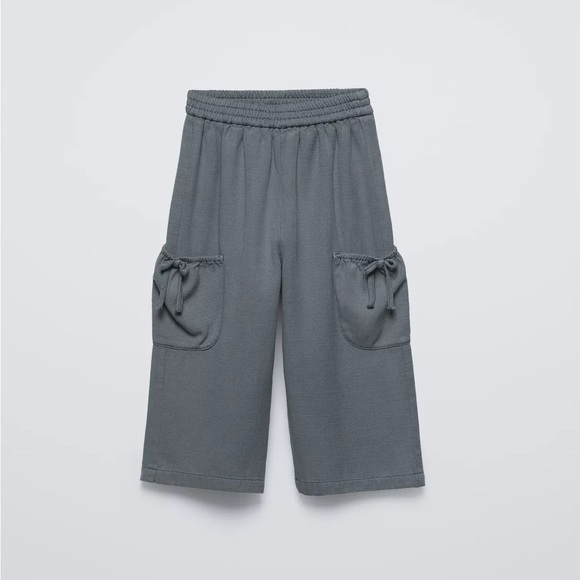 Zara Charcoal Elastic Waist Pants - Picture 1 of 7